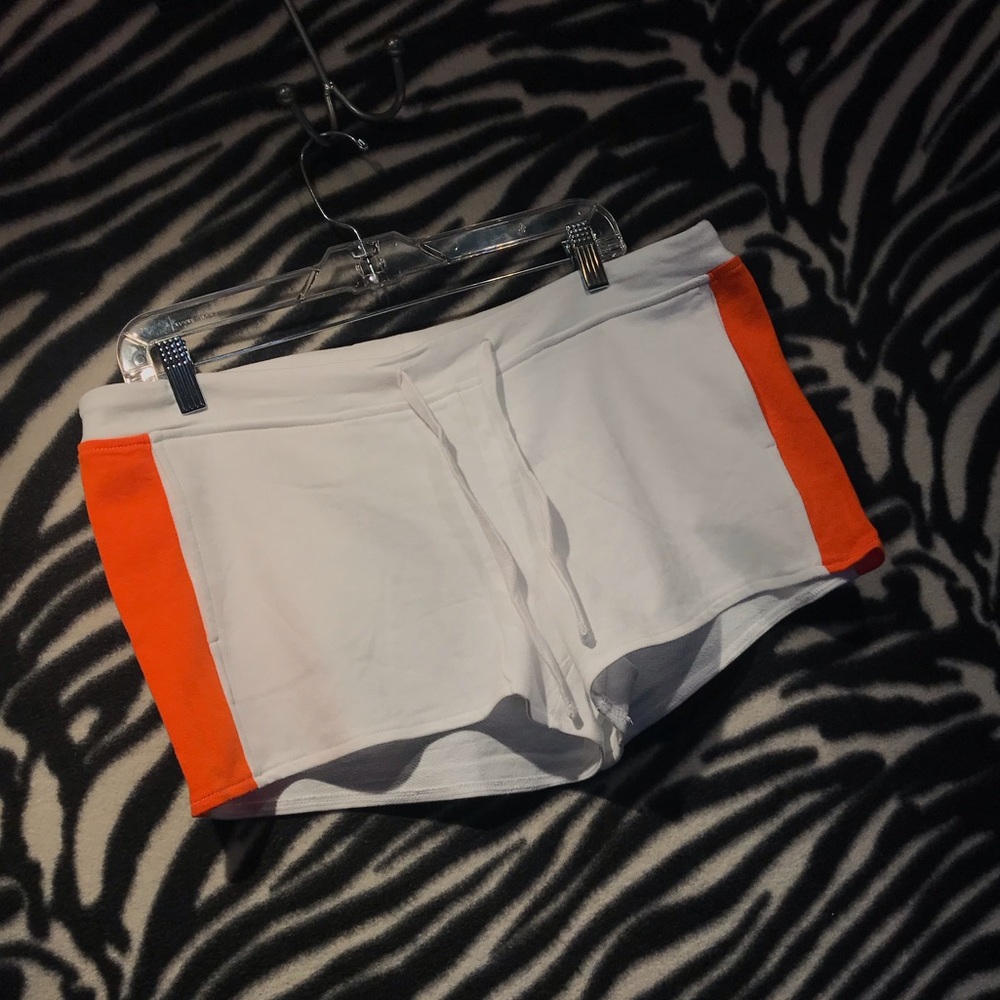 Fabletics Orange and White Shorts